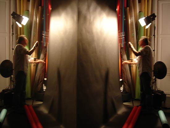 Cours de prise de vue dans le studio de Philippe Vermès