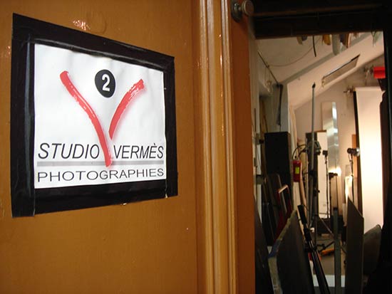 Cours de prise de vue dans le studio de Philippe Verm&egrave;s